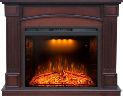 Электрокамин Boston с очагом Emerald 28 от Royal Flame, темный дуб