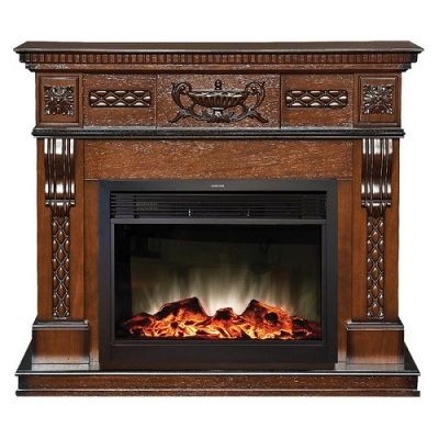 Электрокамин Corsica Lux 26 AO с очагом от RealFlame MoonBlaze Lux Bl/Br, дуб антик