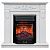 Электрокамин Dominica WT с очагом от RealFlame Majestic Lux Black RC, белый матовый 