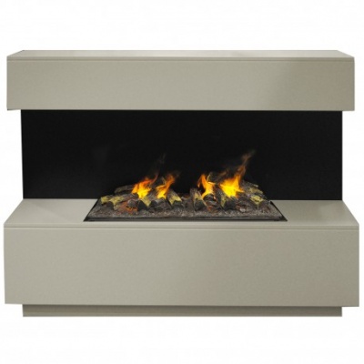 Электрокамин Modern WT с очагом от RealFlame Cassette 630 3D, белый