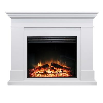 Электрокамин California с очагом Jupiter FX New Royal Flame, белый