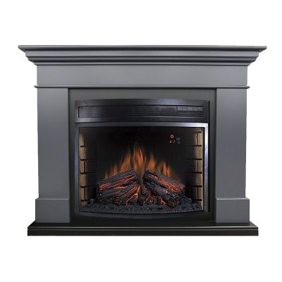 Электрокамин California с очагом Dioramic 28 LED FX Royal Flame, серый графит