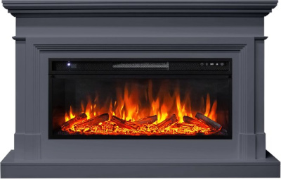 Электрокамин Coventry с очагом Vision 42 LOG LED Royal Flame, серый графит