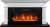 Электрокамин Carlyle с очагом Vision 42 LOG LED Royal Flame, белый