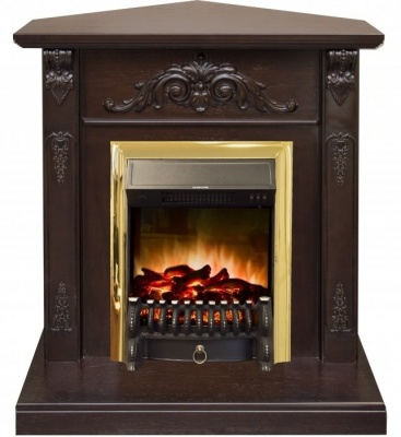 Электрокамин угловой Anita Corner AO с очагом от RealFlame Fobos Lux BR S, дуб антик