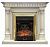 Электрокамин Dallas с очагом Majestic Brass FX, слоновая кость с патиной Royal Flame