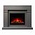  Электрокамин Lindelse 26 GR с очагом от RealFlame Moonblaze Deluxe Black, серый